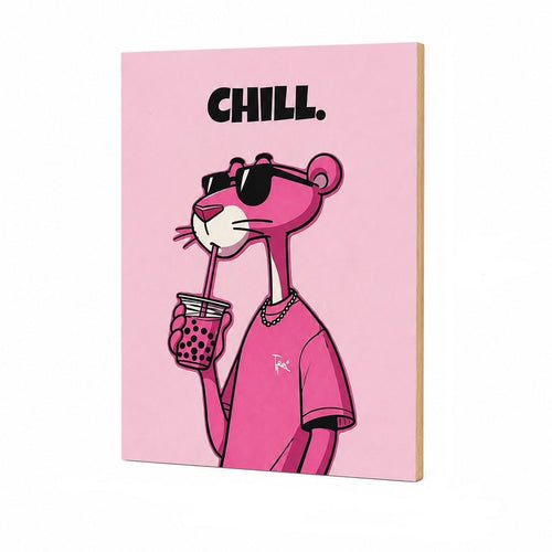 MyTinkly™-"Chill" Wall Photo Plank | Premium MDF, Matte Laminated | Decorative Wall Hanging for Home, Bedroom & Office