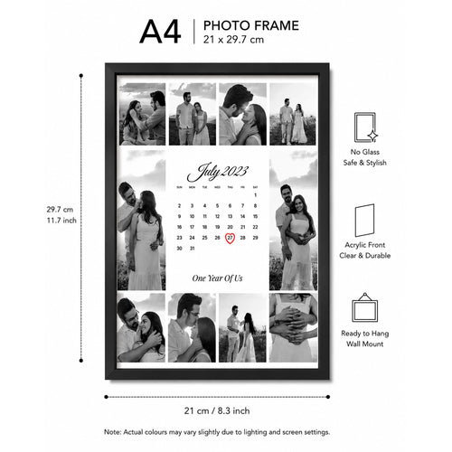 MyTinkly™- Calendar Special Date- Personalised Photo Frame