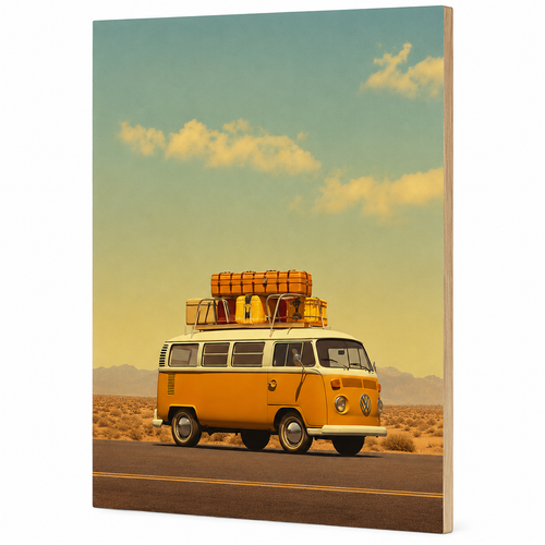 MyTinkly "Wander More" Travel Wall Photo Plank | Premium MDF, Matte Laminated | Travel-Inspired Wall Hanging for Home, Bedroom & Office