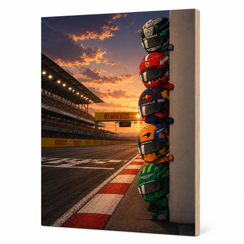 MyTinkly "Formula 1" Wall Photo Plank | Premium MDF, Matte Laminated | Racing-Inspired Wall Hanging for Home, Bedroom & Office