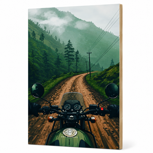 MyTinkly "Adventure Traveller" Wall Photo Plank | Premium MDF, Matte Laminated | Adventure-Inspired Wall Hanging for Home, Bedroom & Office