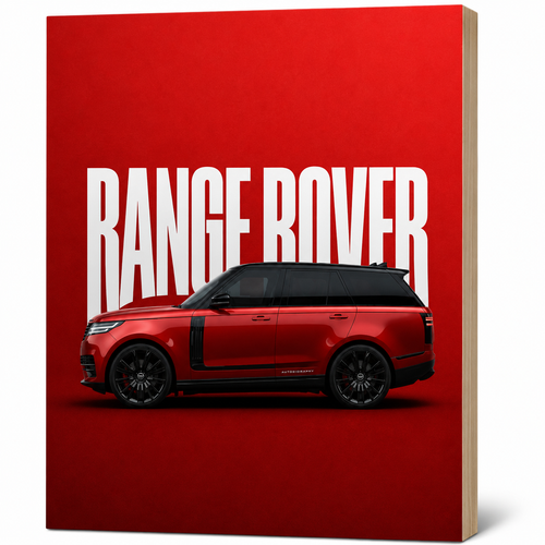 My Tinkly- "Range Rover" Wall Photo Plank | Premium MDF, Matte Laminated | Decorative Wall Hanging for Home, Bedroom & Office