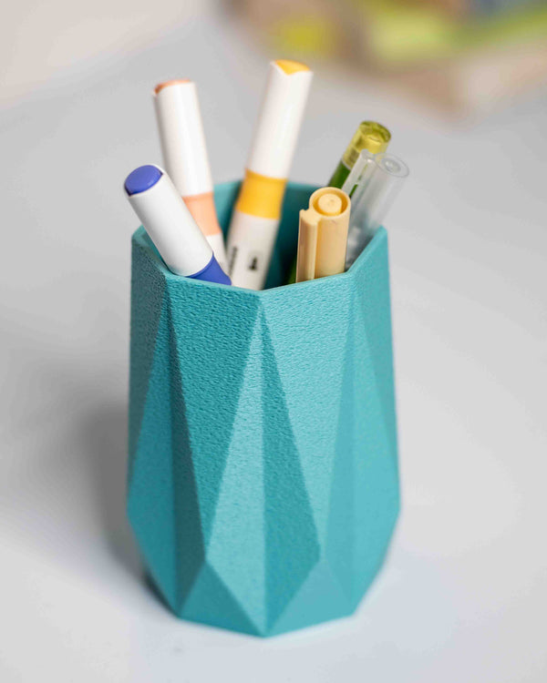 Tinkly – 3D Printed Geometric Fuzzy Pen Stand | Minimal Desk Organizer | Modern Contour Design & Lightweight