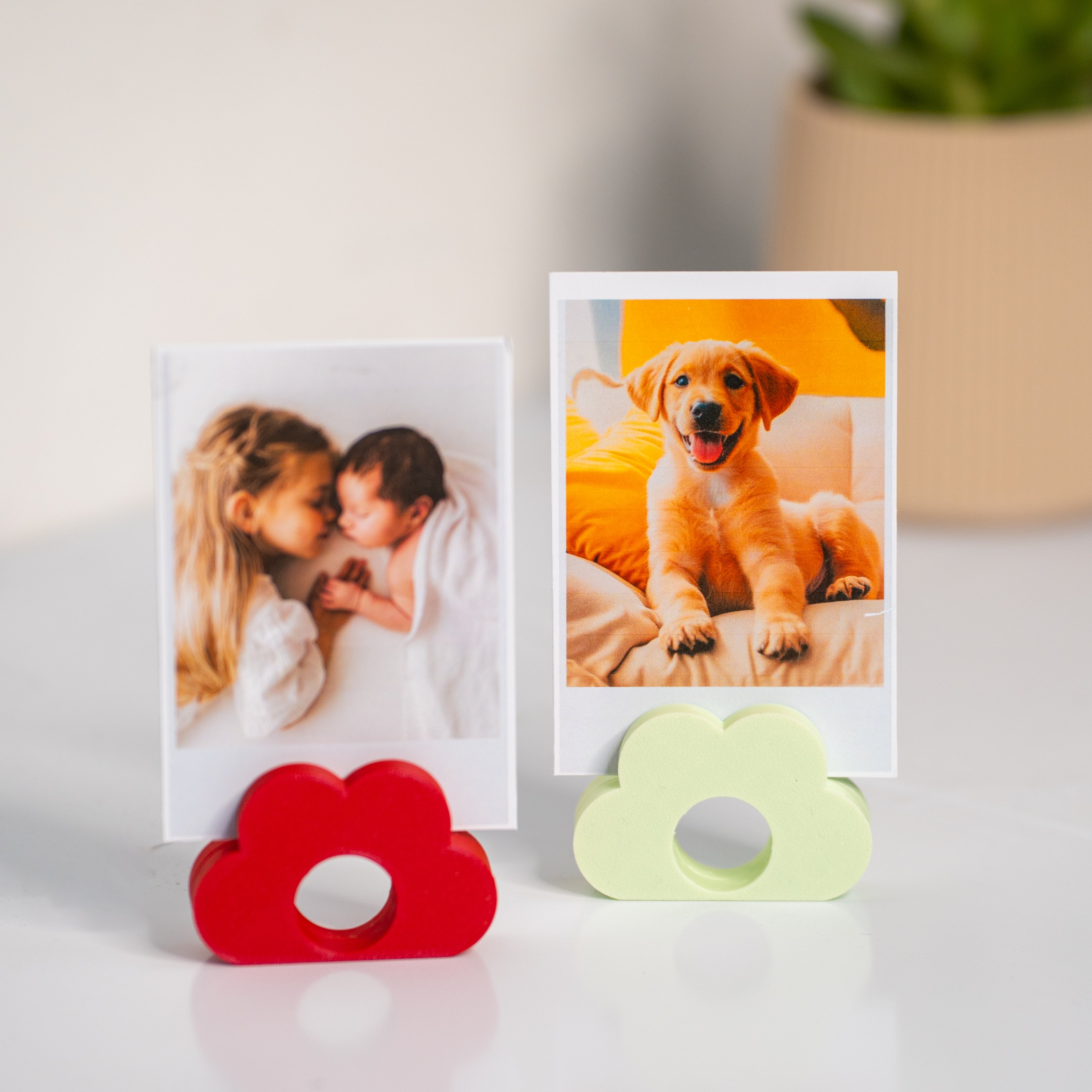 MyTinkly – Cute Cloud Polaroid Holder | Adorable Desk & Room Decor | Perfect Photo Display Stand for Instax & Mini Prints