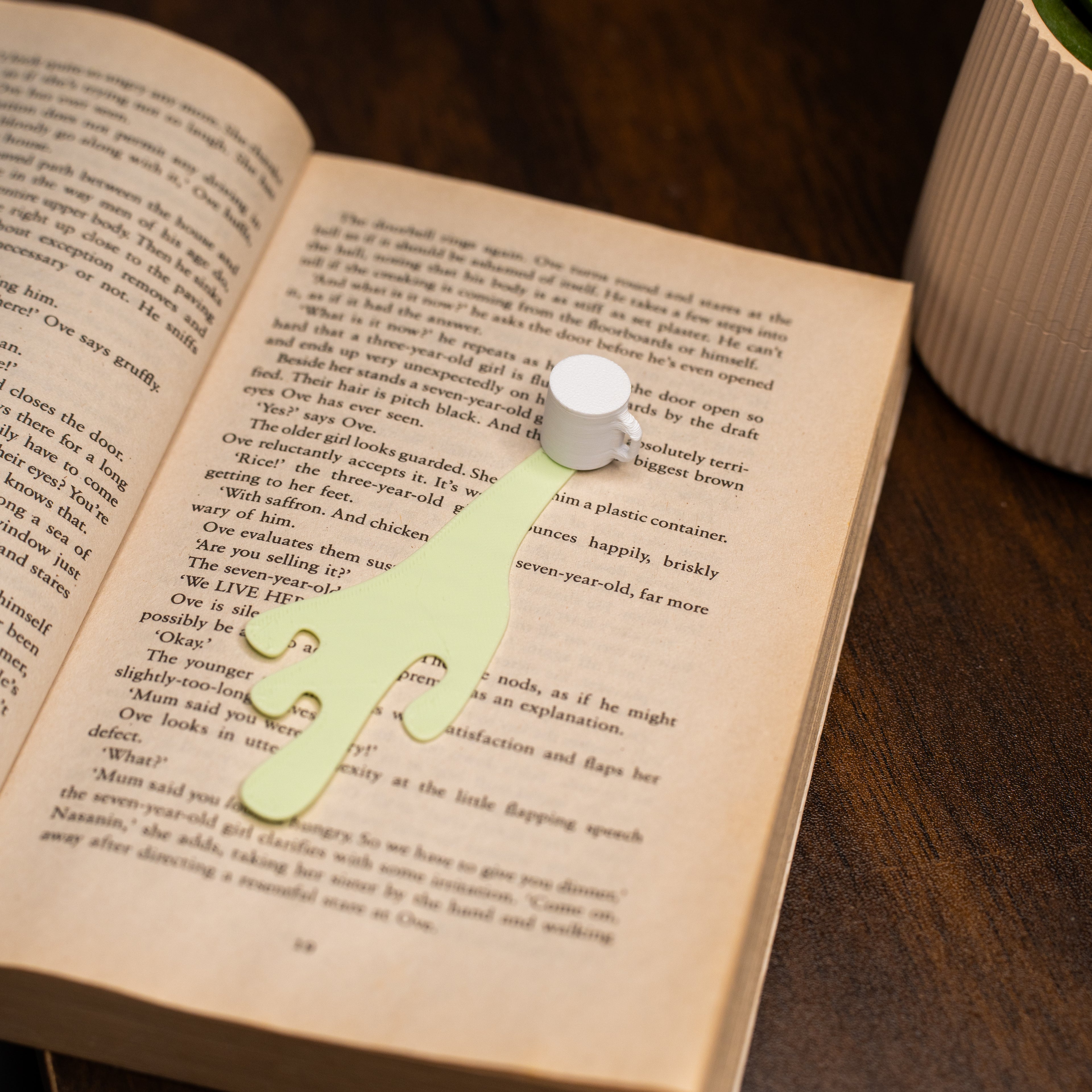 MyTinkly – Spilled Coffee Bookmark Set of 2 | 3D Printed Fun & Quirky Page Markers | Perfect Gift for Book Lovers & Students