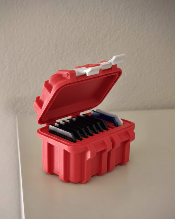 Customisable Rugged 10 Slot SD Card Case