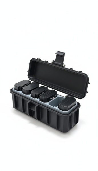 My Tinkly- 6 Slot-Camera Battery Case | Rugged Style| Battery Storage Case | Customizable