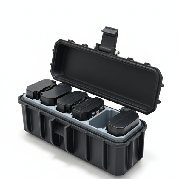 My Tinkly- 6 Slot-Camera Battery Case | Rugged Style| Battery Storage Case | Customizable