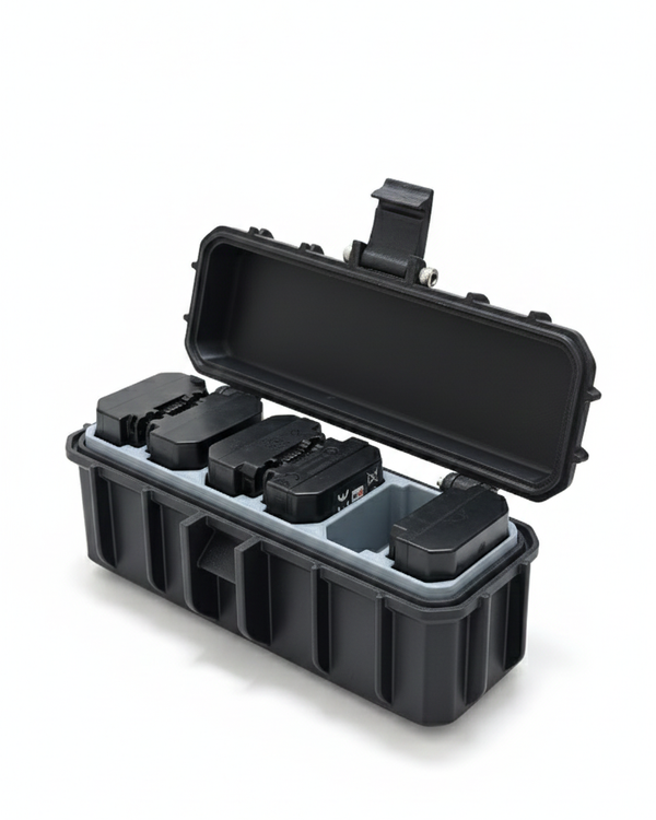 My Tinkly- 6 Slot-Camera Battery Case | Rugged Style| Battery Storage Case | Customizable