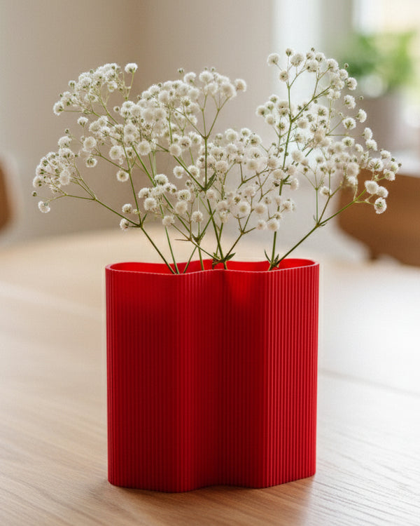 MyTinkly – Zig-Zag Vase | Modern 3D Printed Decorative Flower Vase | Stylish Home & Office Tabletop Decor