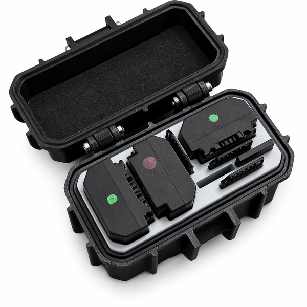 My Tinkly- 3 Slot-Camera Battery + 3 SD + 2 Type A Slots| Rugged Style| Battery Storage Case | Customizable