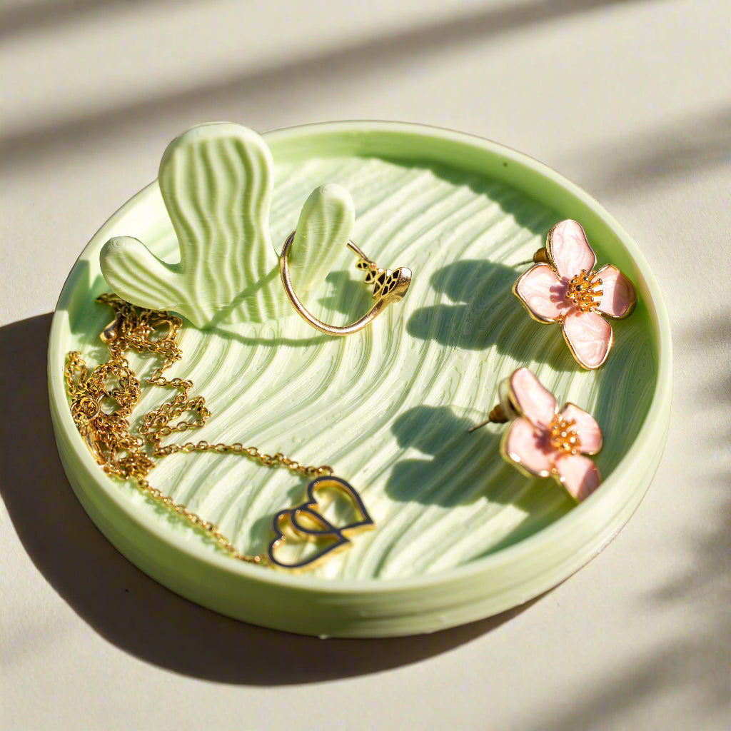 My Tinkly – 3D Printed Cactus Jewelry Tray & Catch-All Organizer | Cute Ring Holder, Trinket Dish for Bedroom