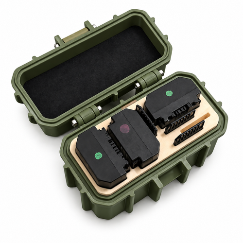 MyTinkly™-3 Slot-Camera Battery + 4 SD Slots| Rugged Style| Battery Storage Case | Customizable